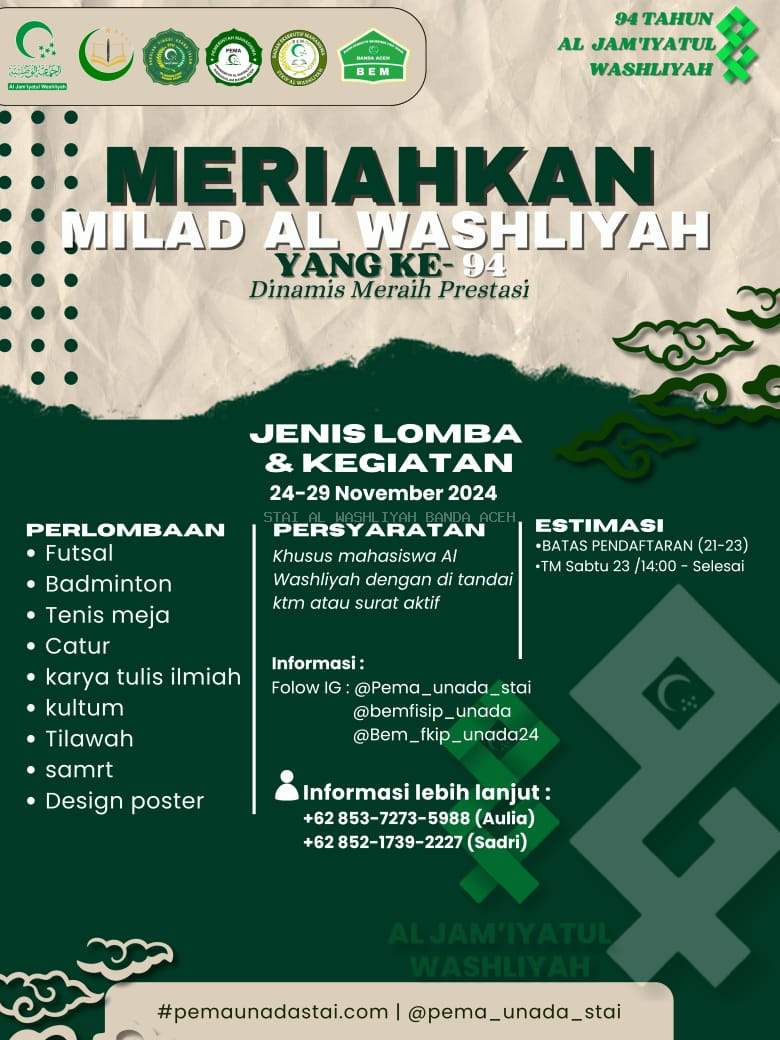 Meriahkan Milad Al Washliyah yang Ke - 94