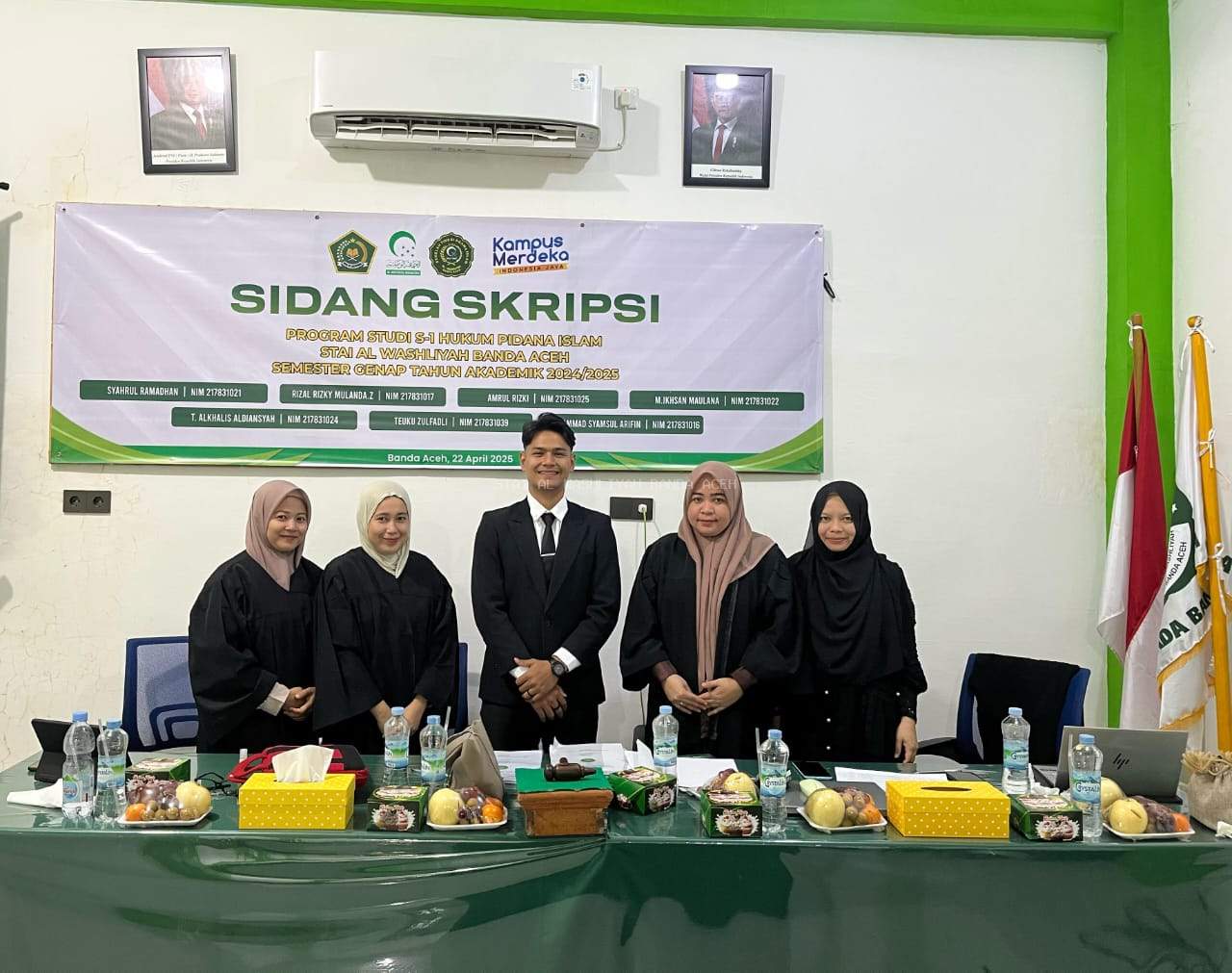 STAI Al Washliyah sukses melaksanakan sidang skripsi prodi Hukum Pidana islam (HPI)